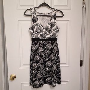 Lola by AFG Black and White Wrap Top Dress! S